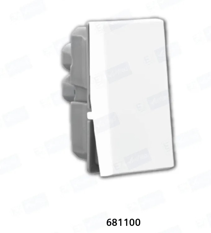 Legrand Allzy White Switch 6 A, 1 Module, 1 Way | 6811 00