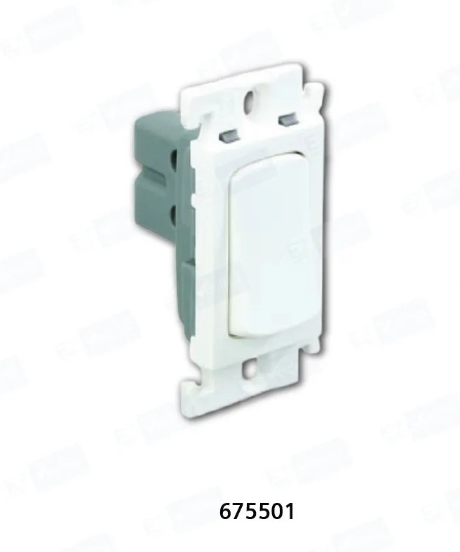 Legrand Mylinc White SP Switch 6 A, 1 Module, 1 Way | 6755 01
